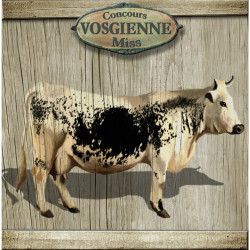 Interrupteur décoré vache vosgienne - Interrupteur simple