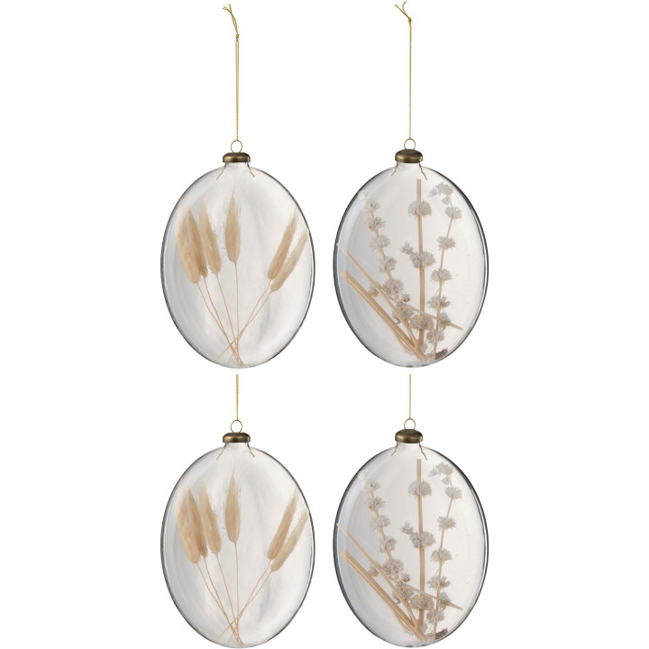 4 boules plates/ovales les champs