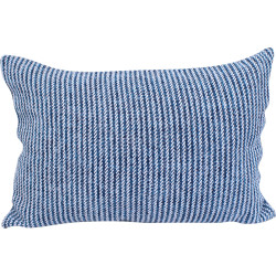 Coussin outdoor - Bleu/blanc