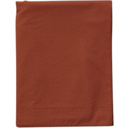 Drap plat Percale lavée - Orange argile | 180x290