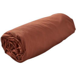 Drap housse Percale lavée - Orange argile | 90x190