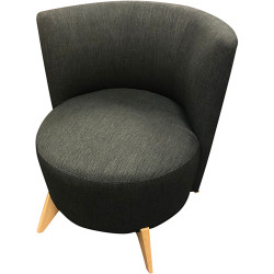 Fauteuil bolero pied bois - Hip hop anthracite