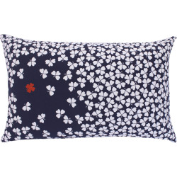 Coussin trèfle 68x44 - Bleu abysse