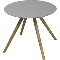 Table basse pieds chêne et plateau fenix - Fenix beige arizona | 50x40