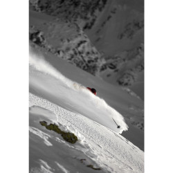 Ski en poudreuse en photo plexiglass - 100x60