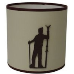 Abat jour a poser Skieur debout - 15x15 | Cylindrique