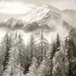 Toile sur chassis paysage d'hiver