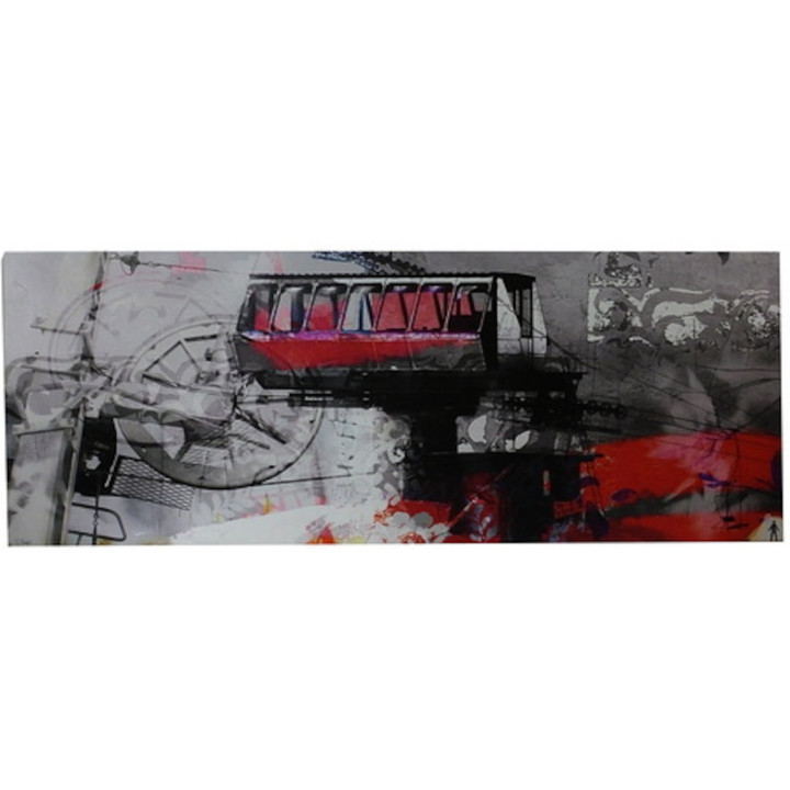 Toile sur chassis gare de télésiege