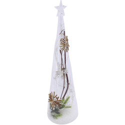 Petit sapin lumineux transparent - 7x26