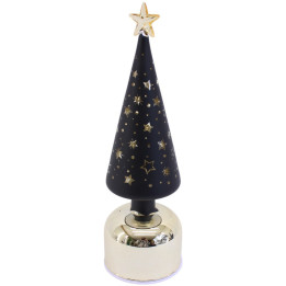 Petit sapin lumineux noir