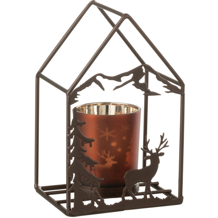 Photophore maison cerf