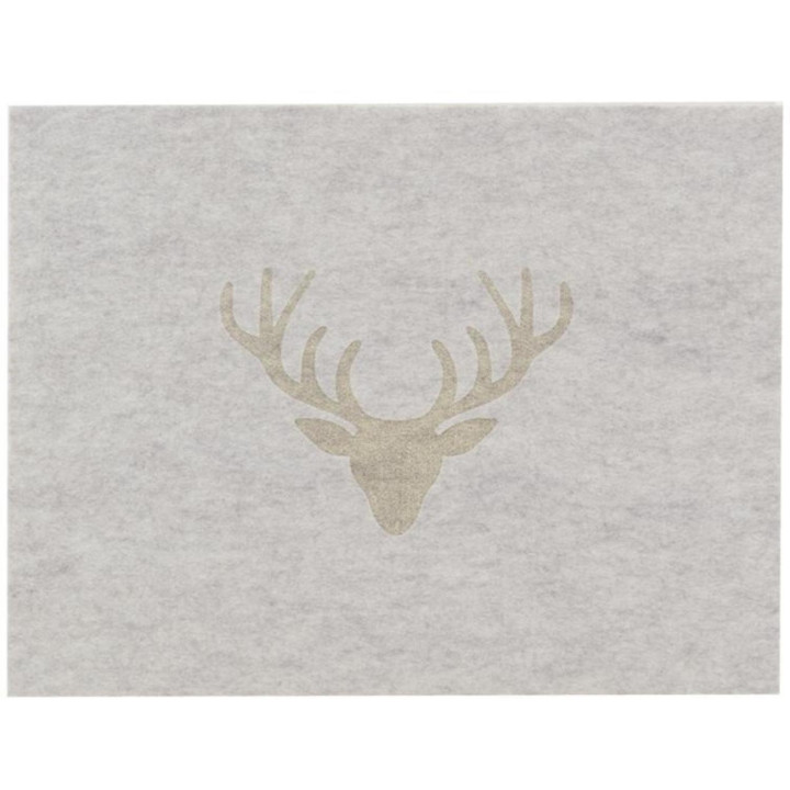 Lot de 6 sets de table feutrine cerf