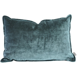 Coussin velluto - Bleu canard | 35x50 | Petit rectangle