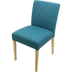Chaise shanna déhoussable - Hip hop turquoise | 46x86x60 | Pieds chêne e11