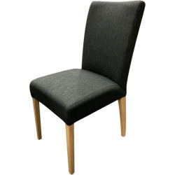 Chaise shanna déhoussable - Hip hop anthracite | 46x96x60 | Pieds chêne e11
