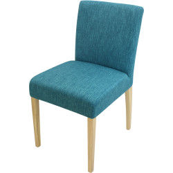 Chaise shanna déhoussable - Hip hop turquoise | 46x86x60 | Pieds chêne e17