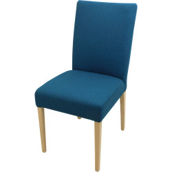 Chaise shanna déhoussable - Orlando petrol | 46x96x60 | Pieds chêne e11