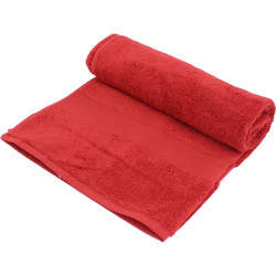 Drap de bain Eponge uni - Rouge amour