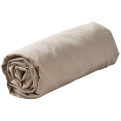 Drap housse Percale lavée - Beige épeautre | 90x190