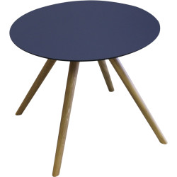 Table basse pieds chêne et plateau fenix - Fenix blue | 50x40