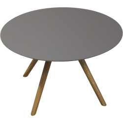 Table basse pieds chêne et plateau fenix - Fenix grigio londra | 60x40