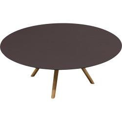 Table basse pieds chêne et plateau fenix - Fenix cacao | 80x30