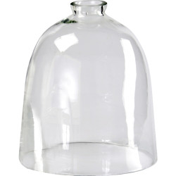 Abat jour verre soufflé clochette - Transparent | 21x25
