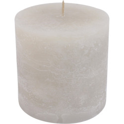 Bougie cylindrique 10x10cm - Sable