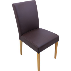 Chaise shanna fixe - Sotega brown | Pieds chêne e01