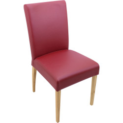 Chaise shanna fixe - Sotega carmine | Pieds chêne e01