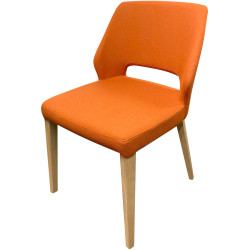 Chaise lena - Orlando orange | Pieds chene e11