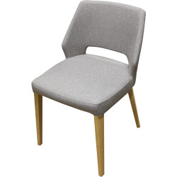 Chaise lena - Orlando silver | Pieds chene e17