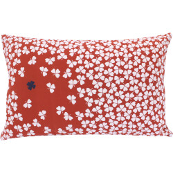 Coussin trèfle 68x44 - Ocre rouge
