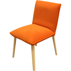 Chaise soft confort sans accoudoirs - Mystic 64-orange | Pieds hêtre p17