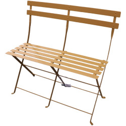 Banquette 2pl métal pliante - Pain d'epices