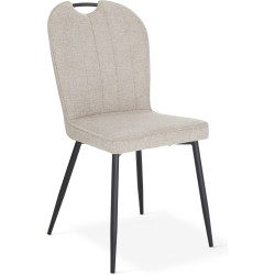 Chaise pieds métal salomé - Beige