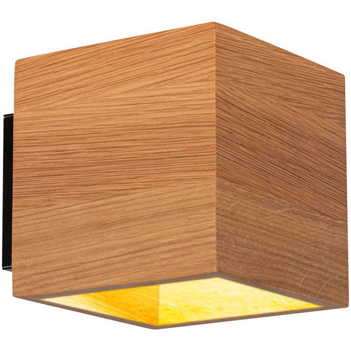 Applique cube block wood