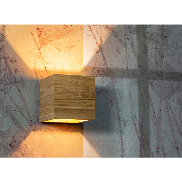 Applique cube block wood