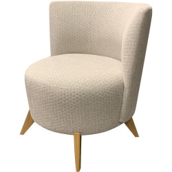 Fauteuil bolero pied bois - Otello white