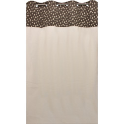 Double rideau luchon - Taupe ecru