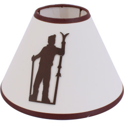 Abat jour a poser Skieur debout - 20x13 | Conique