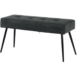 Banc pieds fer assise tissu nova