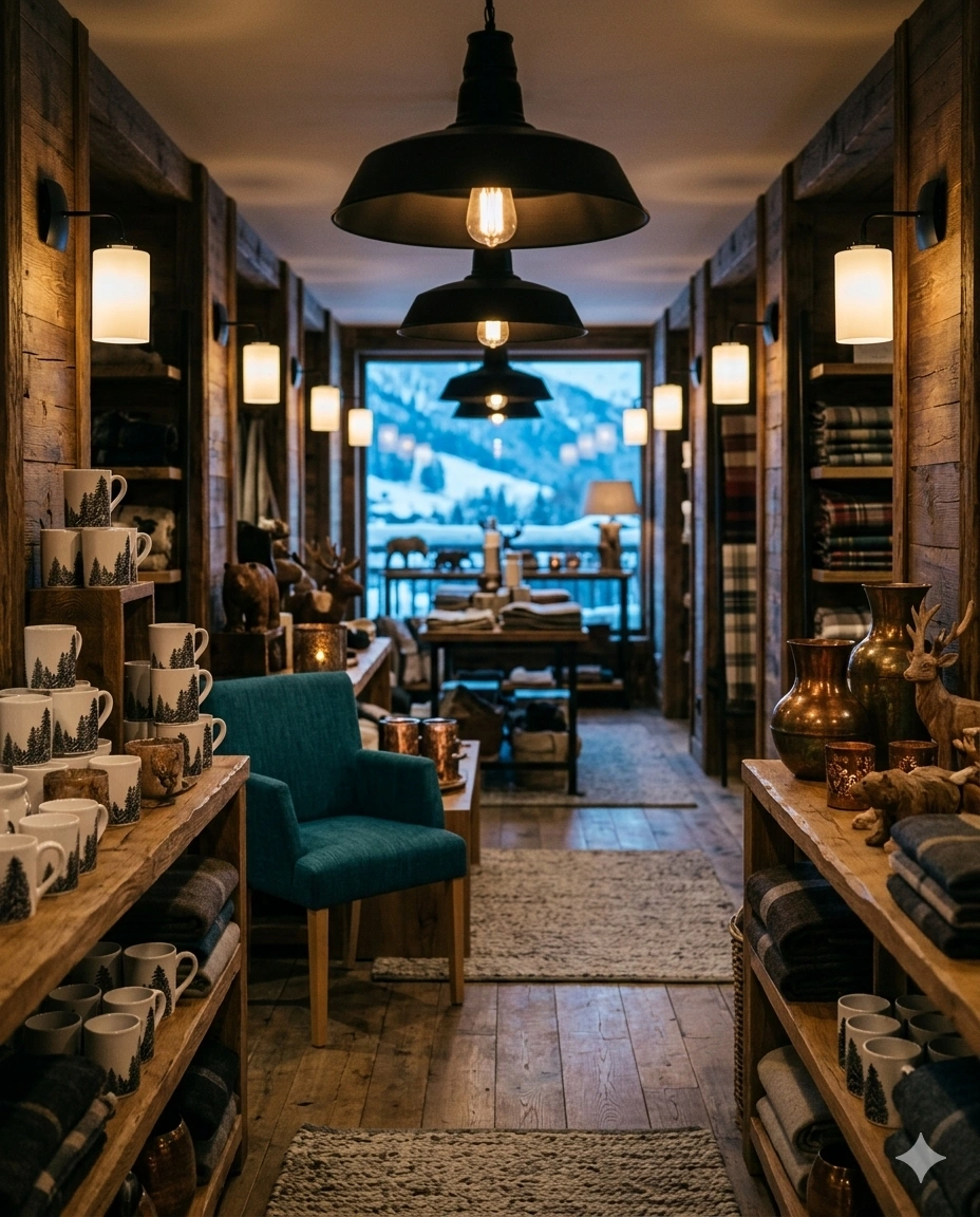 Vue intérieure de la boutique Le Coin Montagne à Serre-Chevalier